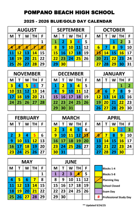 Our school calendar is not distributed properly