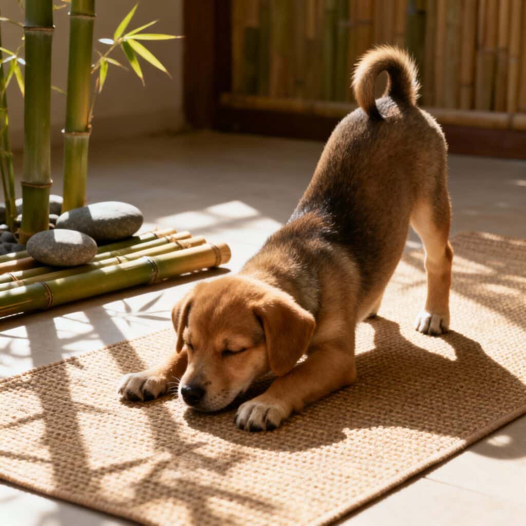 Puppy Yoga at the Humane Society